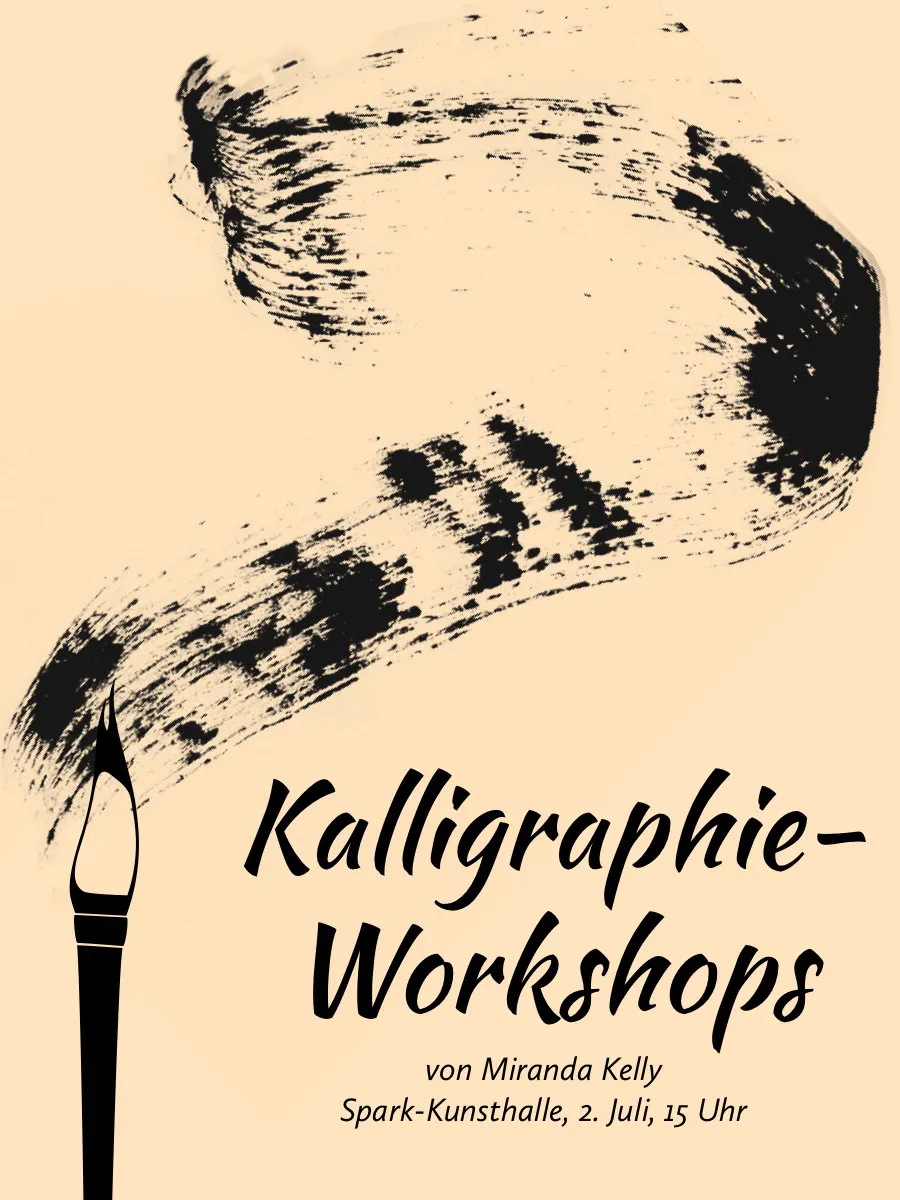calligraphy workshop event poster 