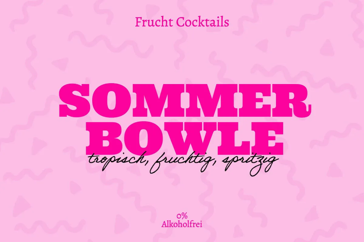 Pink Wavy Pattern Summer Punch Label