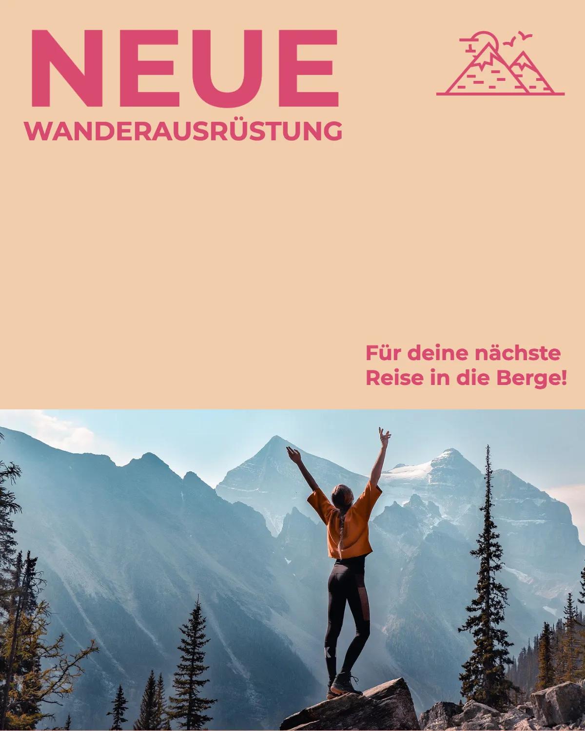 Pink Hiking Supply Store Instagram Ad
