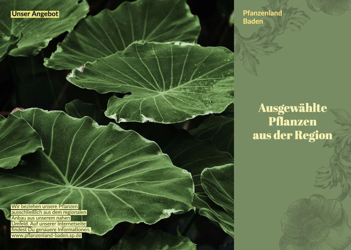 Green Black Plant Business Print Brochure