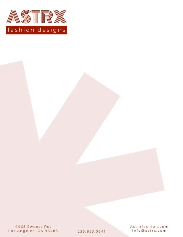 Red Fashion Design Business Letterhead