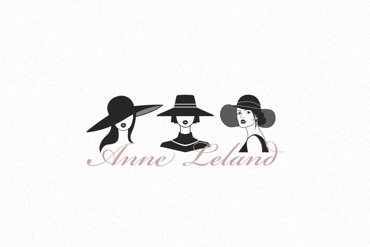 Fashion Designer Business Brand Logo with Women in Hats