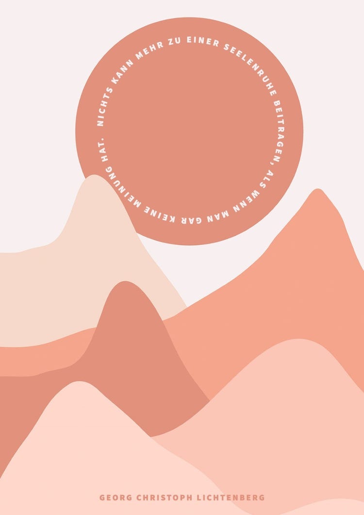 Peach and Earth Tones Quote Poster