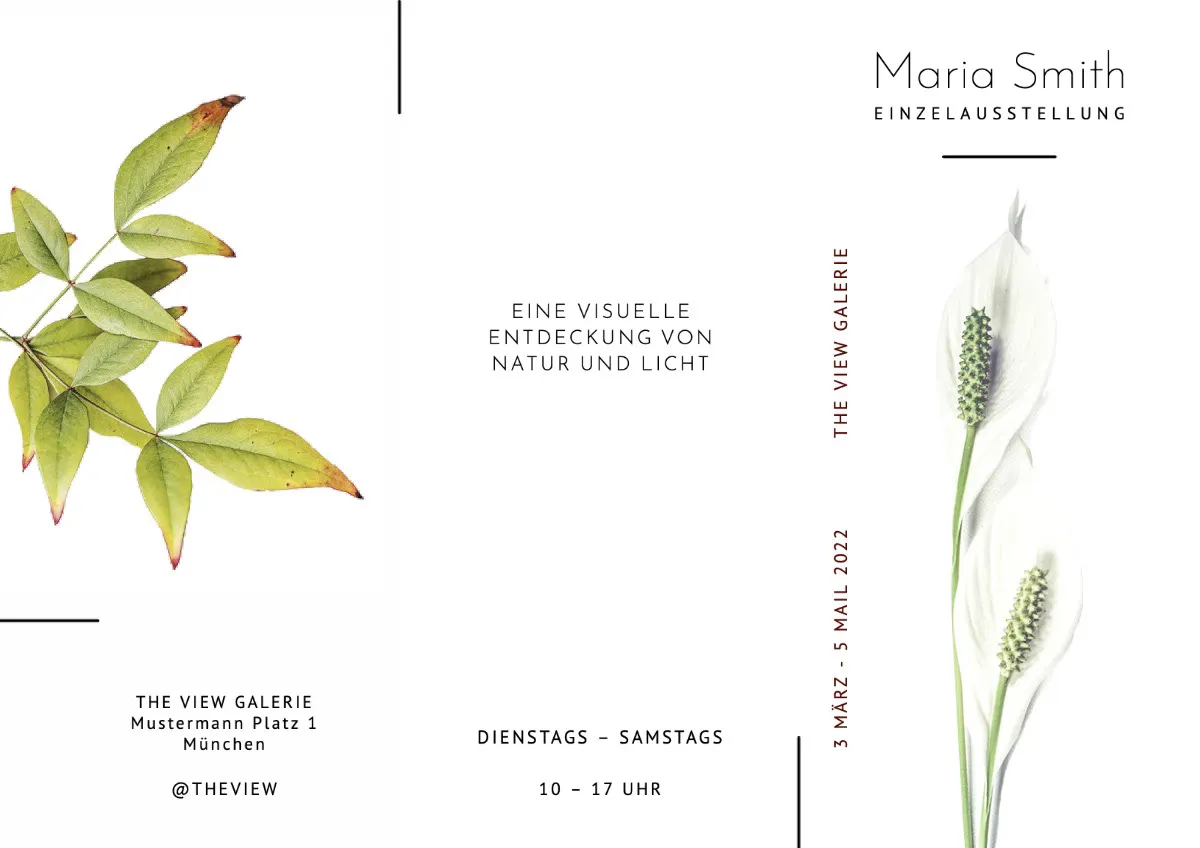 White Elegant Nature Event Brochure