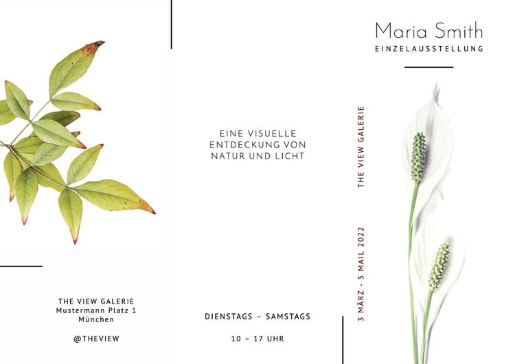 White Elegant Nature Event Brochure