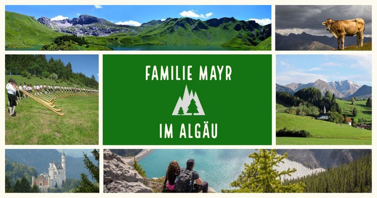 Algäu Family Trip Photo Collage Facebook Post