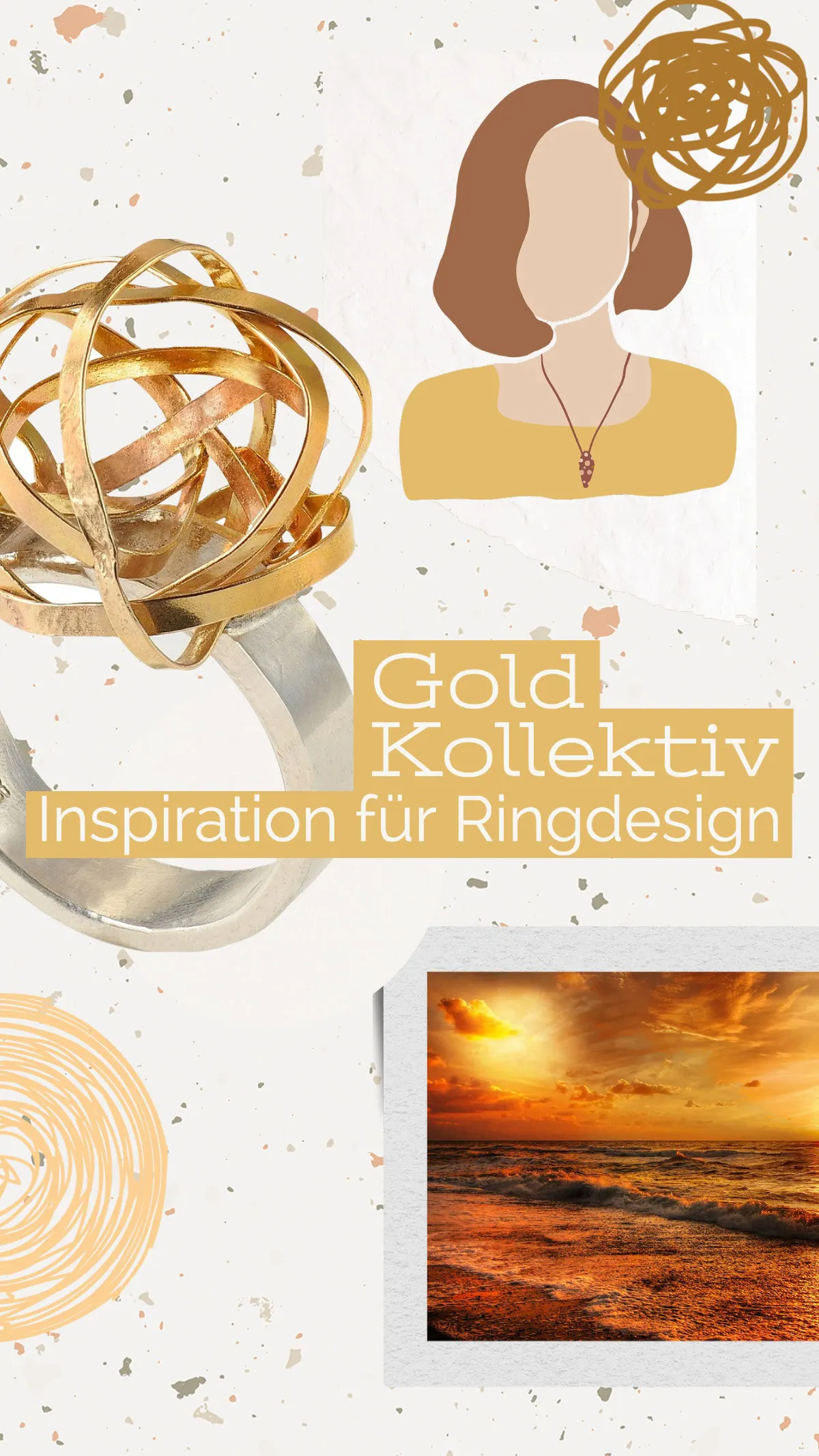 Gold Metallic Color Scheme Collage Instagram story