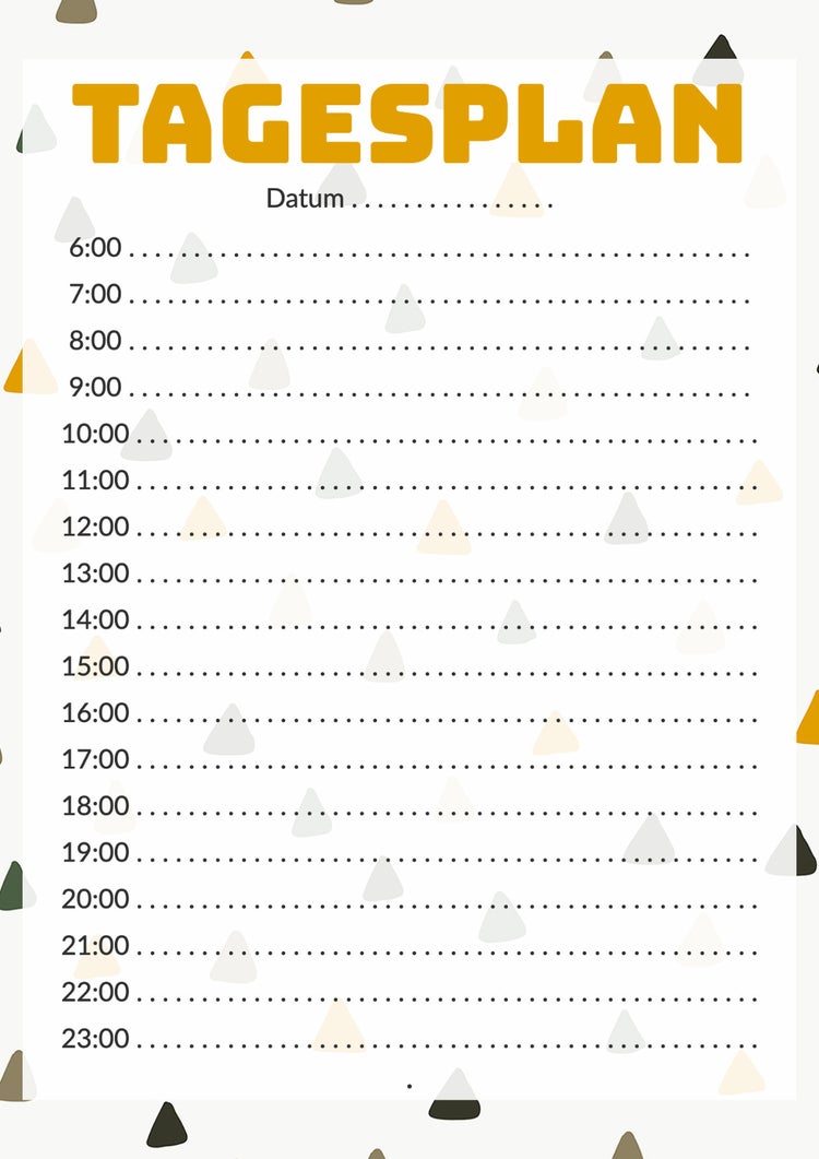 Light Toned Grey Yellow Visual Daily Planner