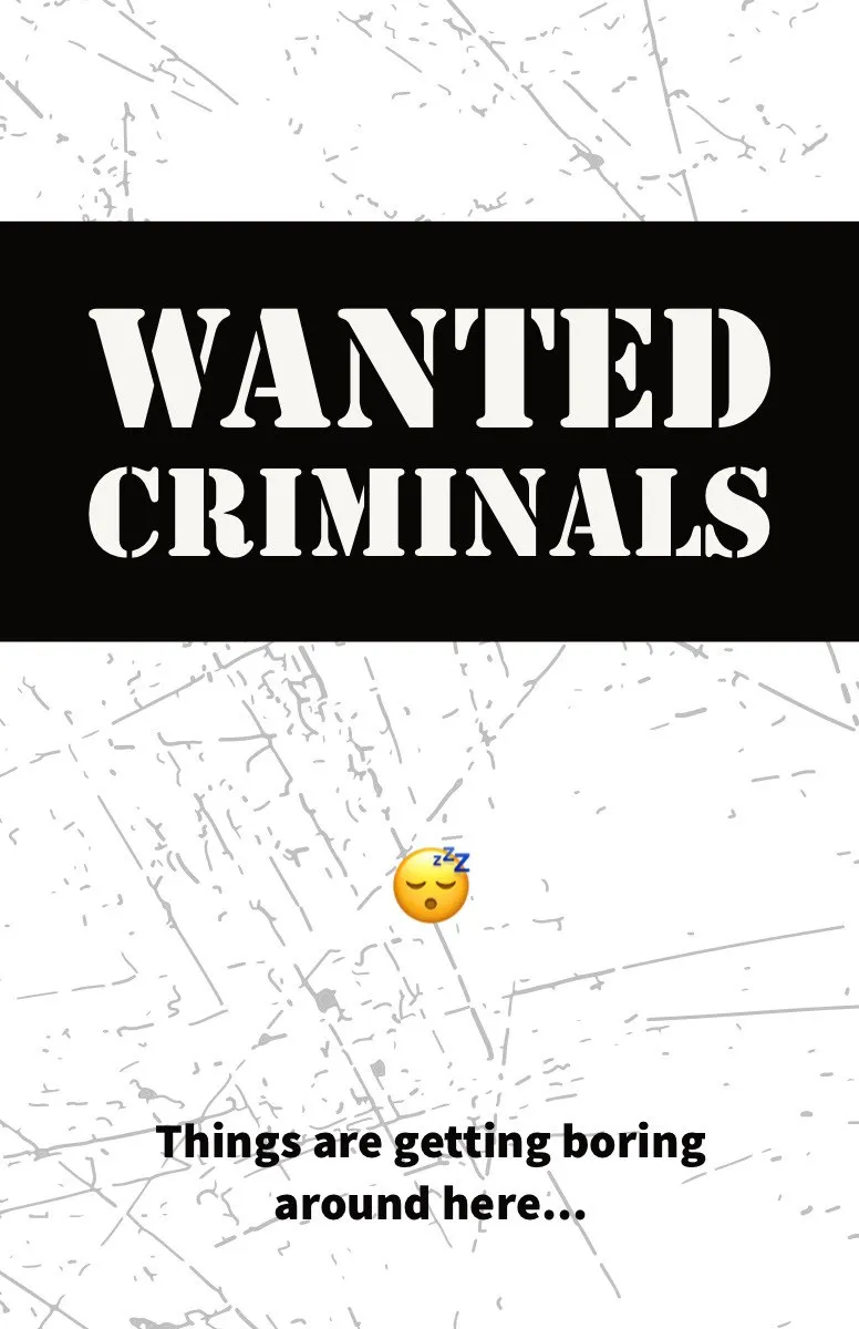 Black and White Criminals Wanted Flyer