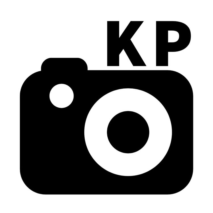 Simple Black and White Camera Icon Photographer Logo