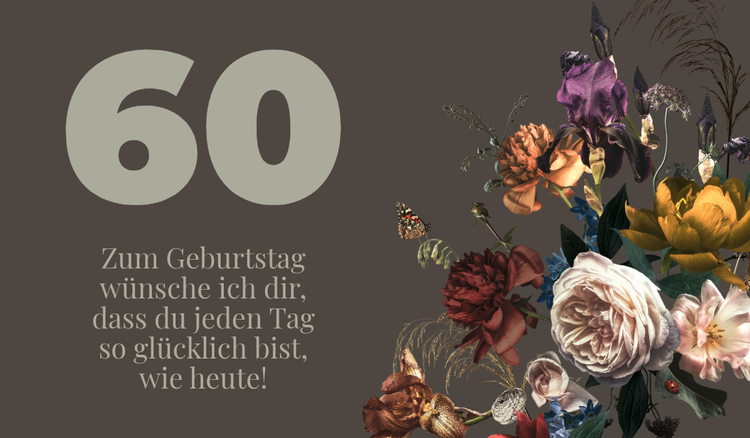60 Kurze Sprüche zum 60. Geburtstag – Ideen von liebevoll bis lustig