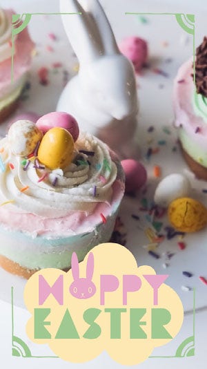 White and Pink Hoppy Easter Snapchat Geo Filter Happy Easter Quotes & Messages