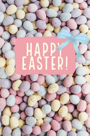 Pastel Colored Happy Easter Pinterest Graphic Happy Easter Quotes & Messages