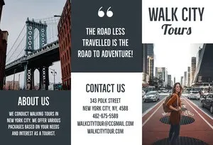 New York City Walking Tour Travel Brochure Brochure