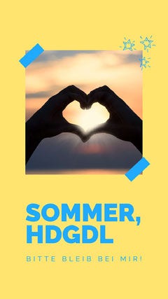 Yellow Blue Summer Love Instagram Story