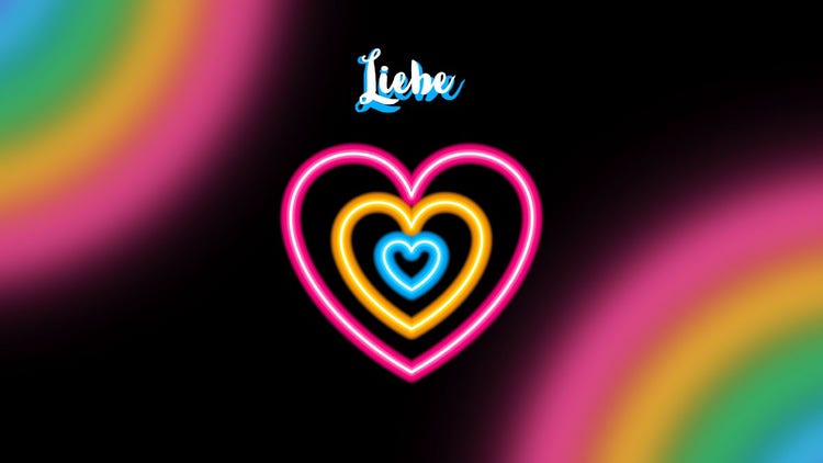 Neon Hearts Love Desktop Wallpaper