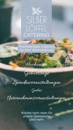 Classic Silver Catering Menu Instagram Story