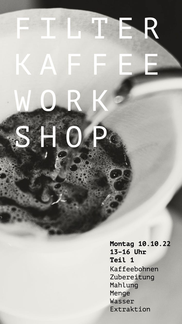 Black and White Coffee Workshop Event Instagram Story