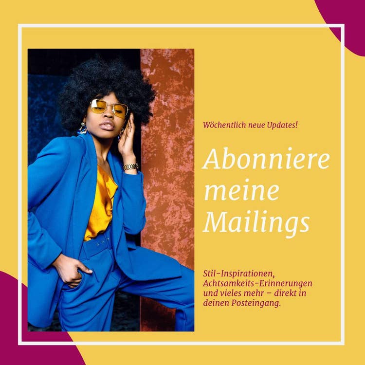 Yellow White Frame Style Mailing List Instagram Square