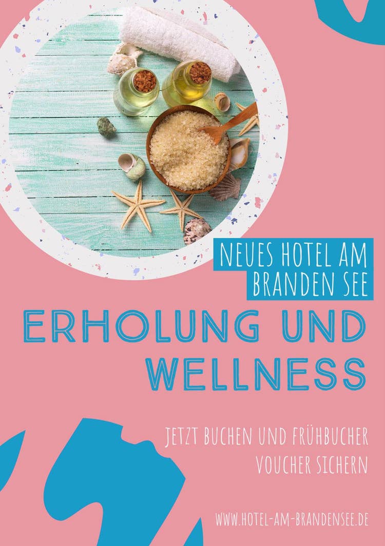 Pink Blue Wellness Spa Marble Pattern Flyer