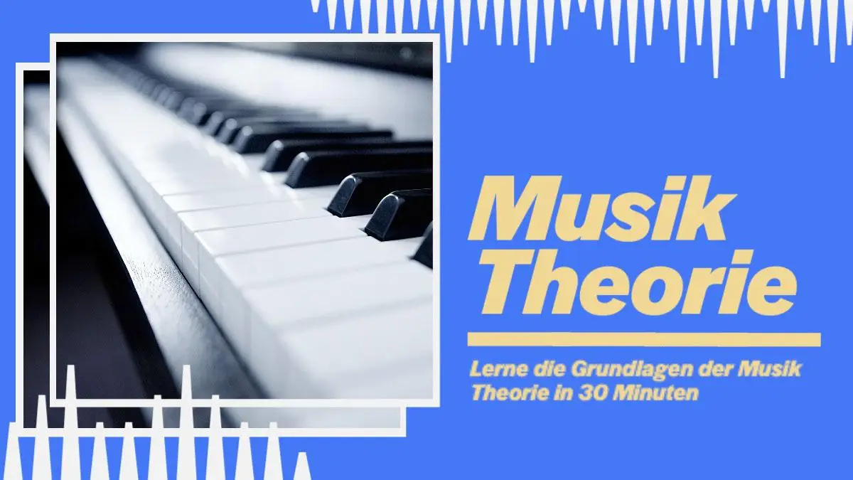 Music Blue Keys Orange Sound Waves Theory Banner