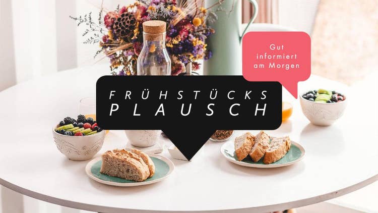 Red Black and White Breakfast Chat Youtube Channel Banner