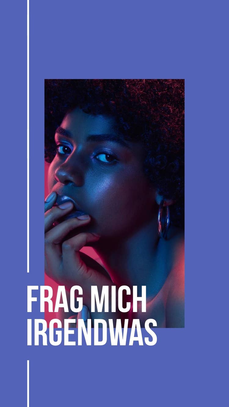 Blue Purple Ask Me Anything Animated Instagram Story