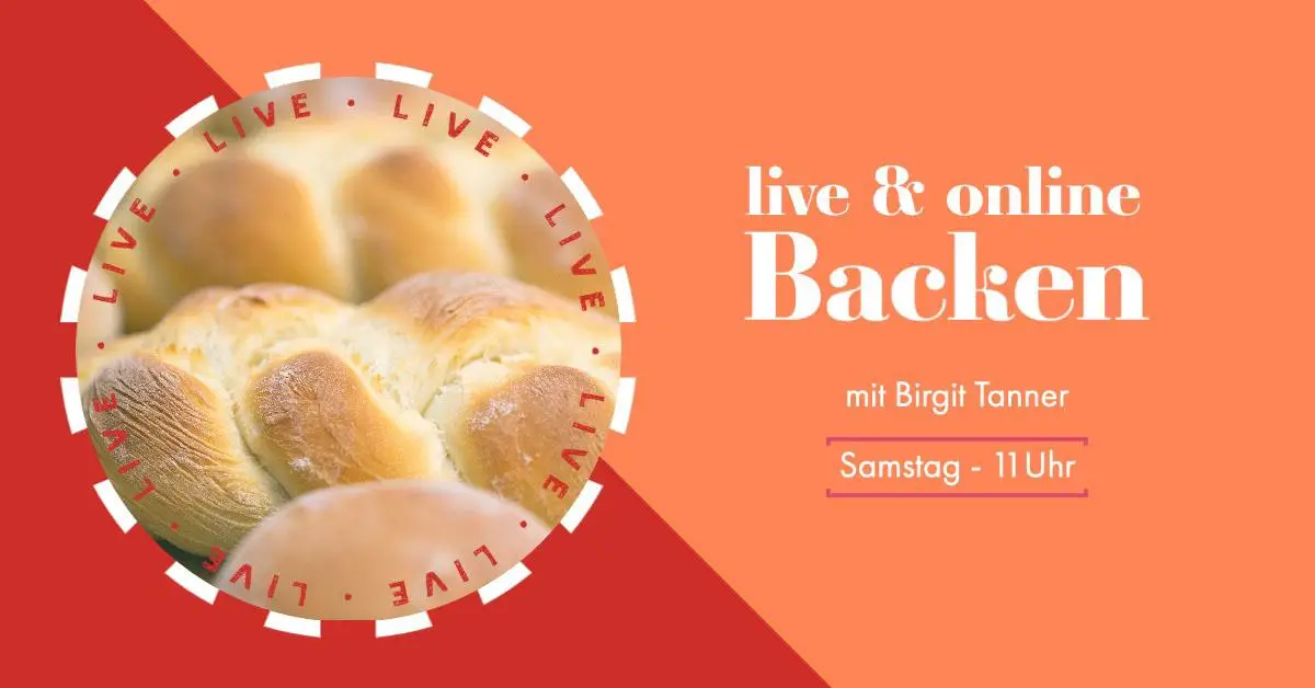 Red Orange Live Baking Facebook Event Cover Banner