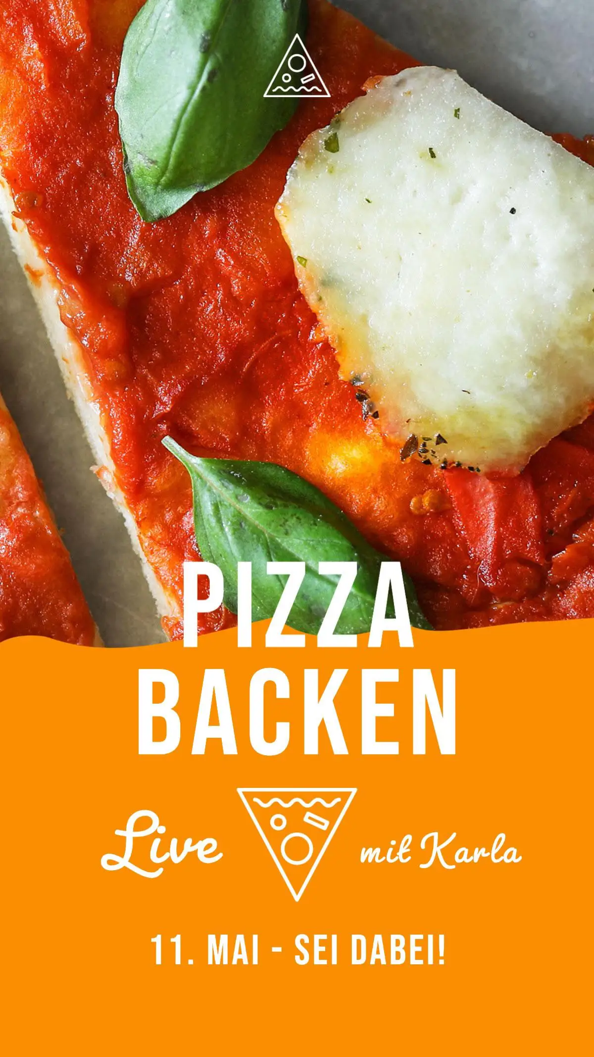 Orange Red Green Italian Cookalong Pizza Baking Instagram Story Ad