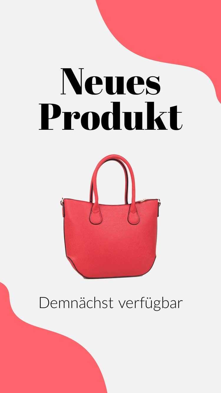 Grey Red Handbag New Product Launching Soon IG Story