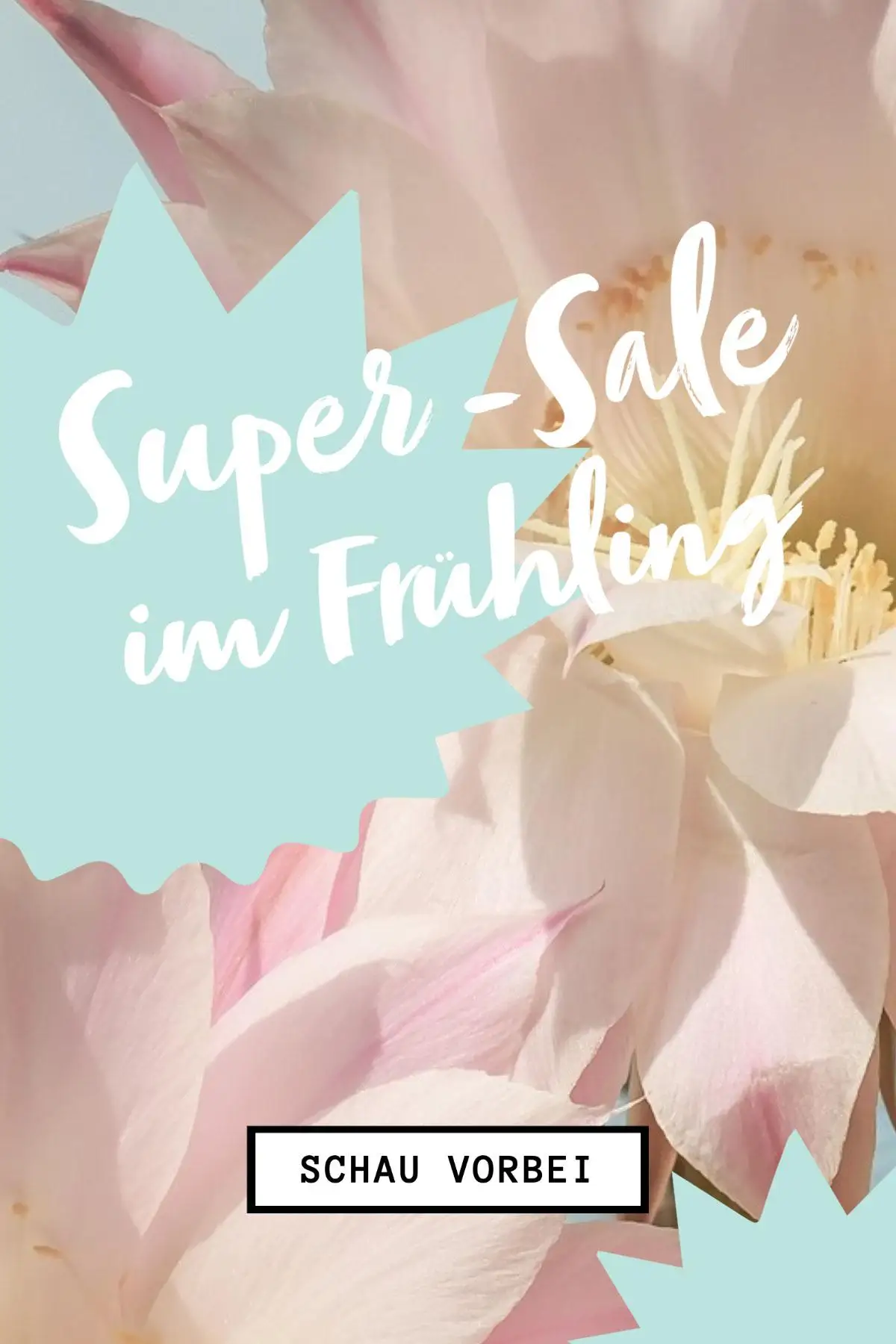 Turquoise White Super Sale Spring Flowers Pinterest Ad