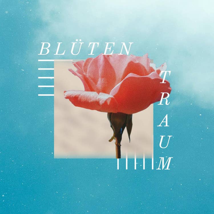 Pink Blue Rose Collage Romantic Instagram Square