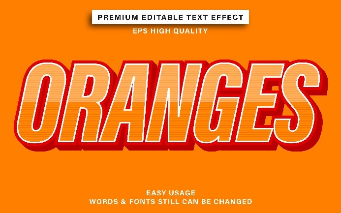 Logo-Vorlage mit orangem Farbschema und fetter Blockschrift.