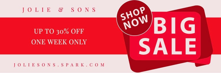 Social media campaign: Jolie & Sons big sale banner