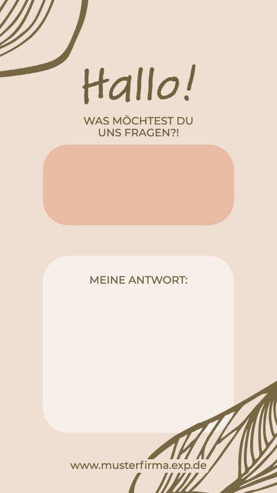 Cream Beige Olive Ask Me Anything Instagram Story