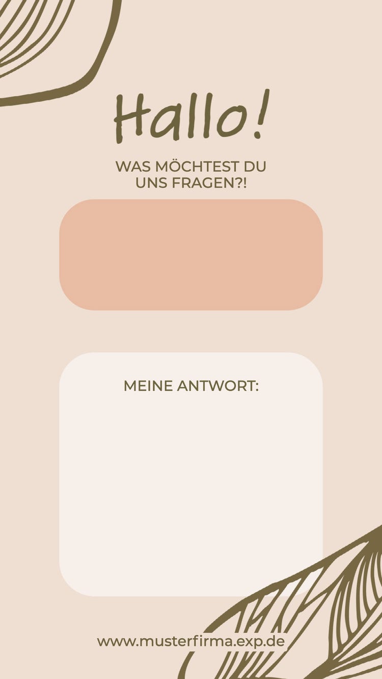 Cream Beige Olive Ask Me Anything Instagram Story