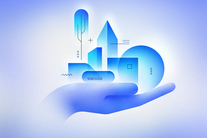 A hand holding a variety of shapes AI-generated content may be incorrect.