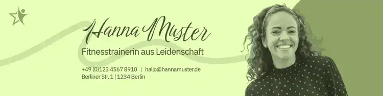 Grün Fitnesstrainerin Sport LinkedIn-Profil-Titelbild