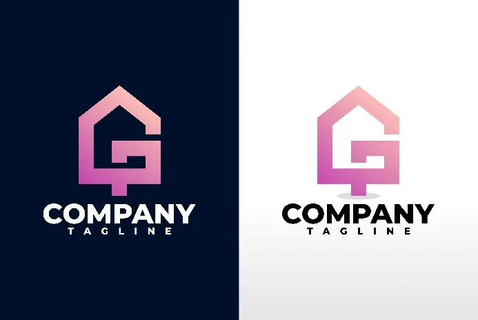 Zwei Varianten des gleichen Logos mit Farbverläufen.
