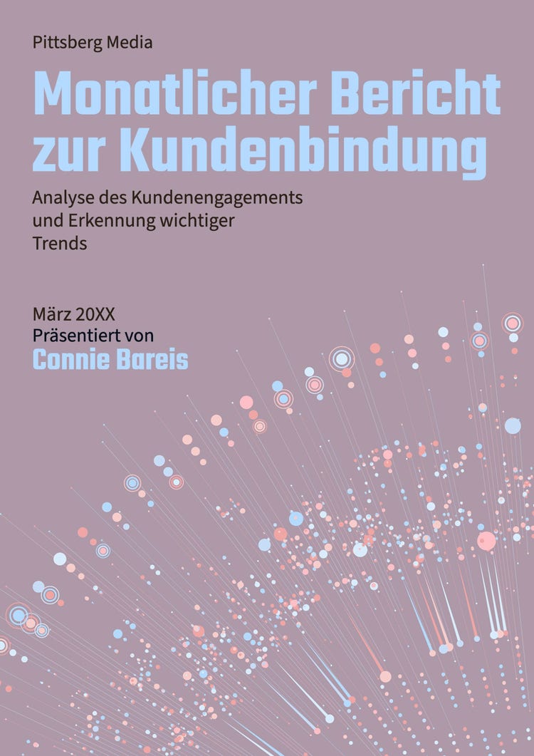 Mauve and Blue Report Title Page