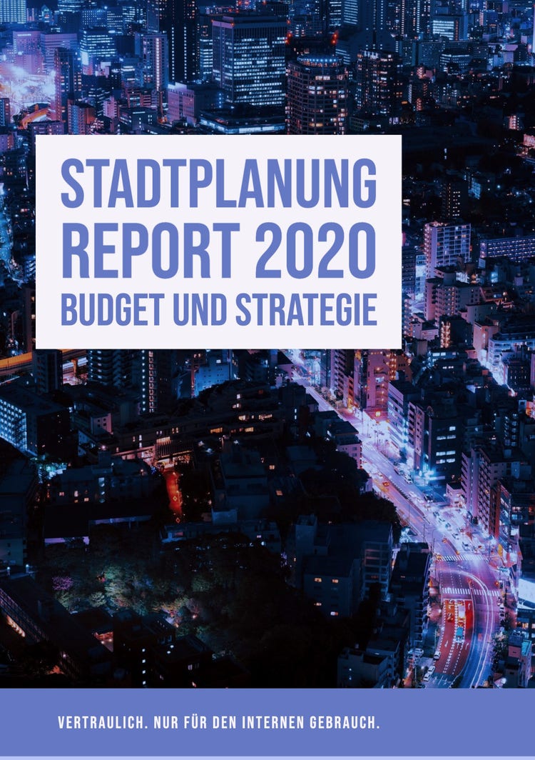 Blue & White Toned Cityscape Urban Planning Flyer