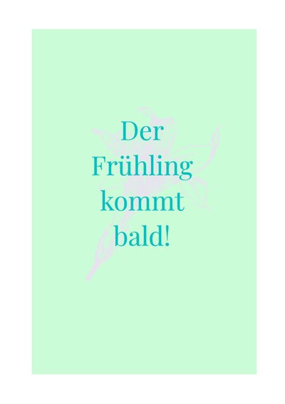 Green Floral Minimal Spring Greeting Card