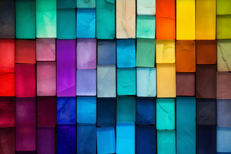 A group of colorful blocks Description automatically generated