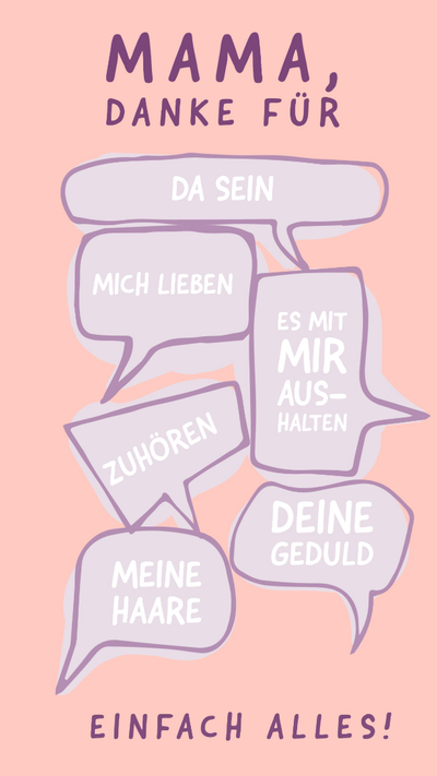 Pastel Purple and Pink Speech Bubbles Mother's Day Thank You Instagram Story