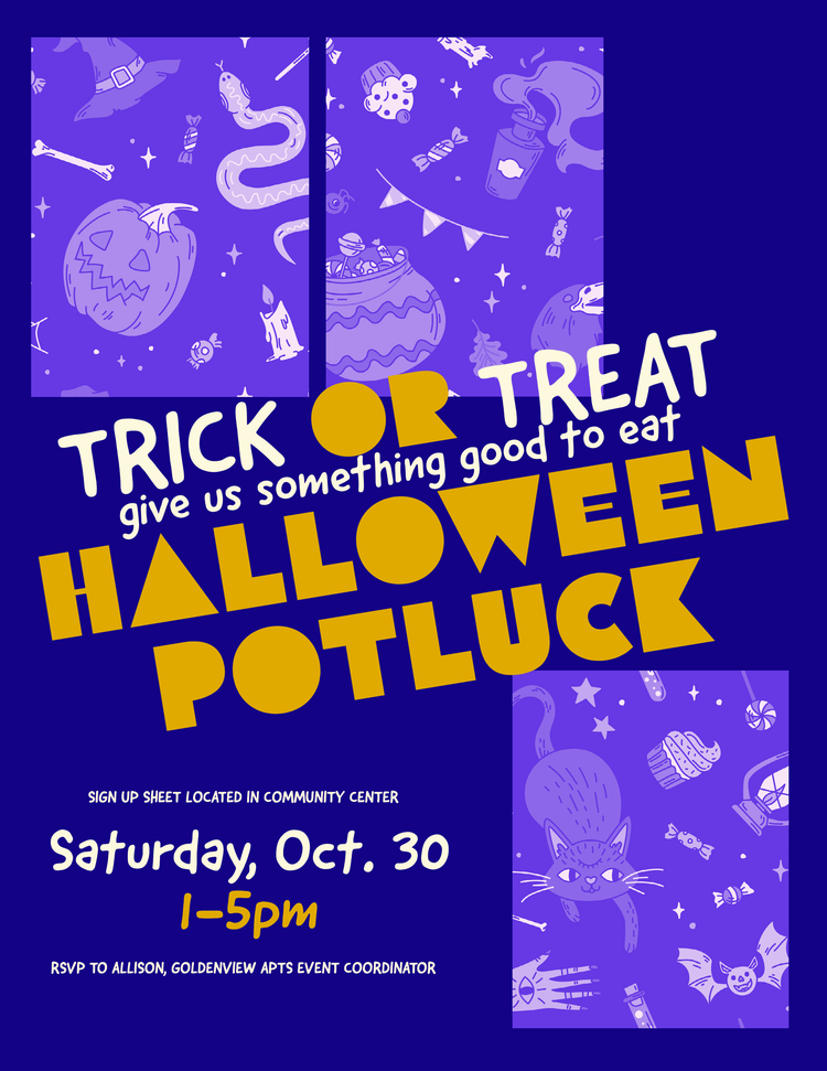A poster for a halloween event Description automatically generated