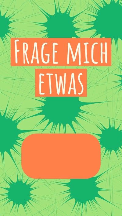 Green and Orange Question Tag Instagram Story