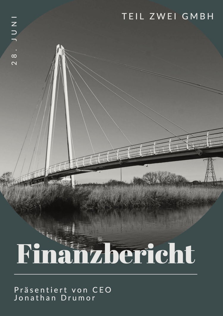 Teal and Gray Report Title Page