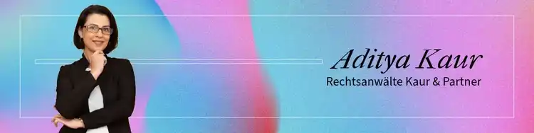 LinkedIn-Profil-Titelbild Blau Anwältin