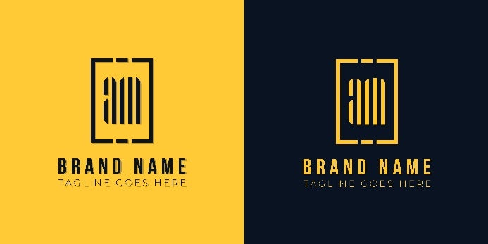 Gespiegelte Farben in zwei Logo-Beispielen. 