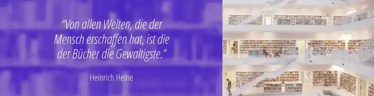 Purple Library Quote LinkedIn Profile Cover